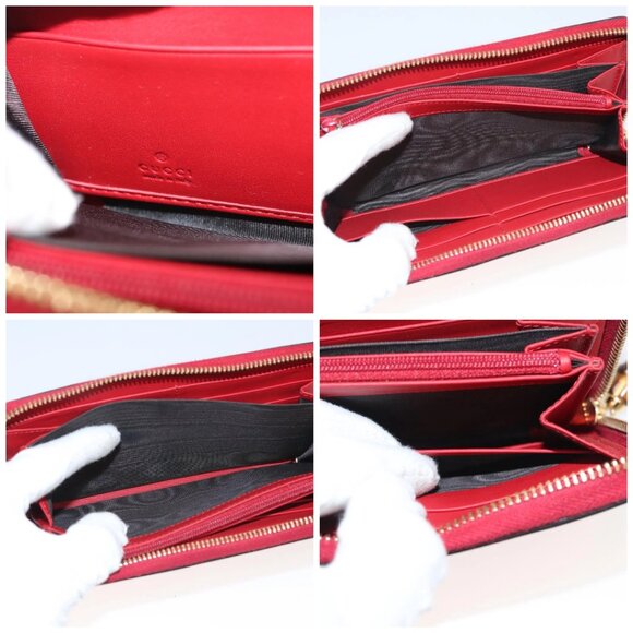 GUCCI Bamboo Long Wallet Leather Red 453158 - Picture 15 of 16